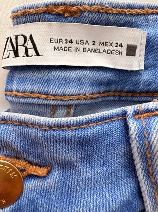 Jeans Skinny Zara Azul Talla 34
