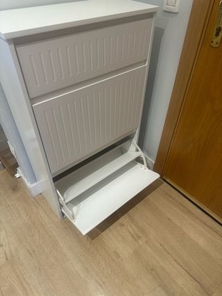 Zapatero bianco nuovo con cassetto