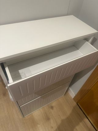 Zapatero bianco nuovo con cassetto