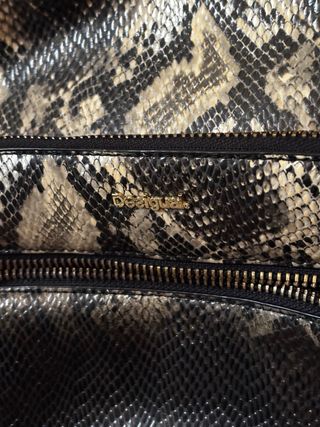 Zainetto Desigual pitone beige e nero