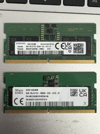 Lote 16GB (2x8GB) RAM DDR5 SK hynix Samsung