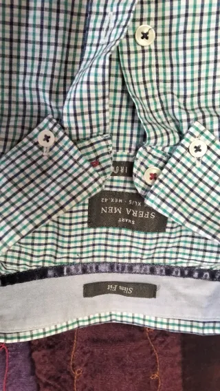 Camisa Sfera cuadros T XL-42