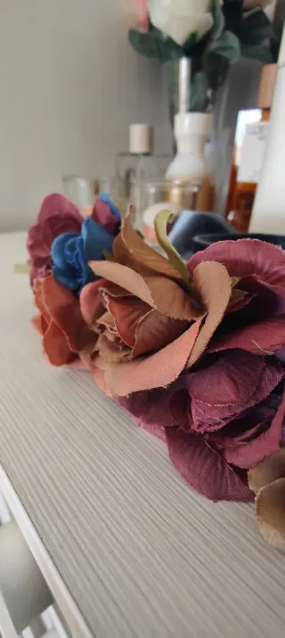 Cinturón flores boho multicolor ajustable