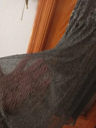 Vestido plateado evento mujer