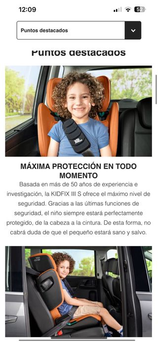 Silla Coche Britax Römer Grupo 2/3