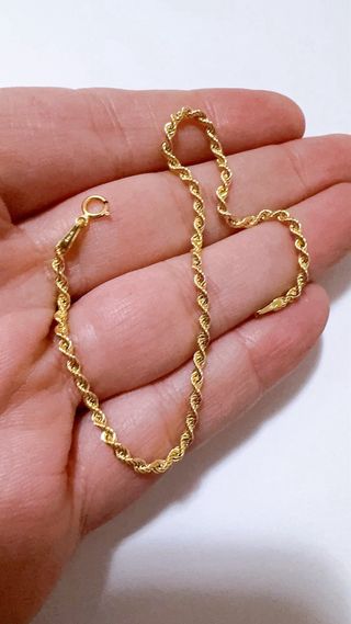 Bracciale funetta a corda in oro giallo 18kt 750