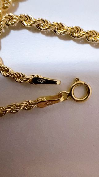 Bracciale funetta a corda in oro giallo 18kt 750