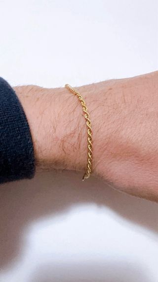 Bracciale funetta a corda in oro giallo 18kt 750