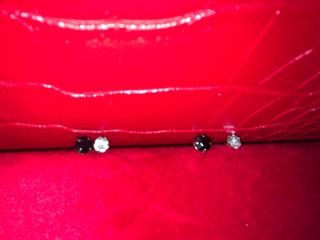 Pendientes Acero Negro y Plateado