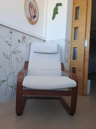 Hamaca Ikea Madera y Tela Beige