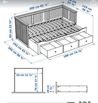 Conjunto de dos camas nido Hemnes extensibl madera