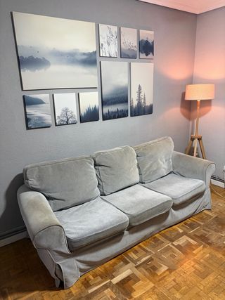 Sofá EKTORP Ikea 3 Plazas Gris