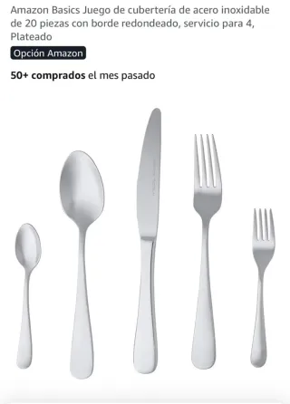 Juego de cubiertos 20 piezas de Acero inoxidable