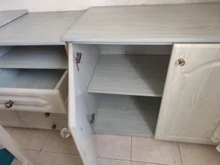 Conjunto Muebles Salón de madera estilo Vintage.