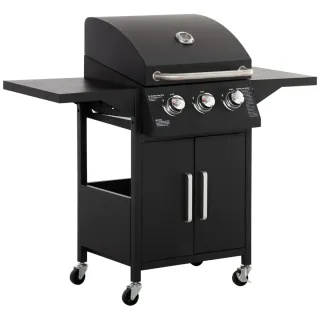 Barbacoa Gas 3 Quemadores 8.7 KW + 2 Mesas