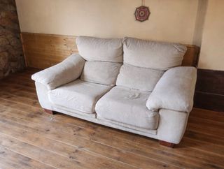 Sofá de 2 plazas tela beige