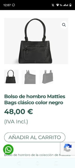 Bolso de hombro negro