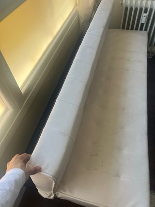 Sofá Cama Piel Sintética Blanco