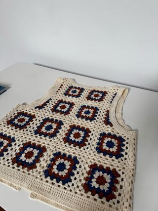 Chaleco Crochet Vintage Look