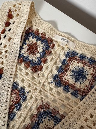 Chaleco Crochet Vintage Look