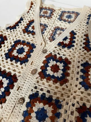 Chaleco Crochet Vintage Look