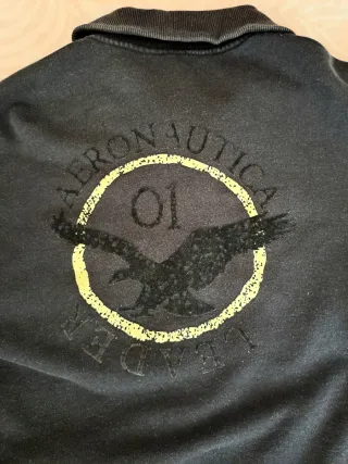 Felpa Aero Nautica Nera Zip