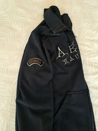 Felpa Aero Nautica Nera Zip