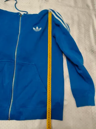 Felpa Adidas con cappuccio blu