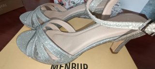 Zapatos de fiesta plateados