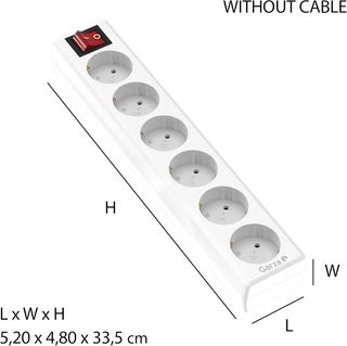 Garza - Base Múltiple con interruptor sin cable, 6