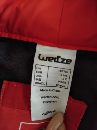 Pantalones de esquí fucsia XS (T.12A)