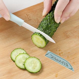 LQI Set di 3 coltelli da cucina, coltello in ceramica, pelapatate, set di coltelli da cucina, lama da 80 mm per cucinare verdure, frutta e pane LPNWE349386324 - DER/103