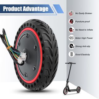 Amitor Scooter Motor con Ruedas Macizas 8,5 Pulgad