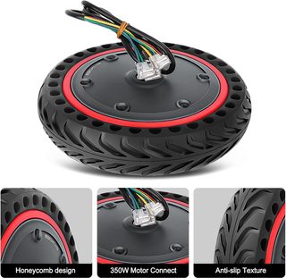 Amitor Scooter Motor con Ruedas Macizas 8,5 Pulgad