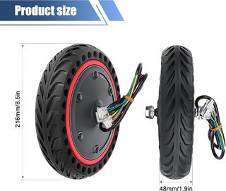 Amitor Scooter Motor con Ruedas Macizas 8,5 Pulgad