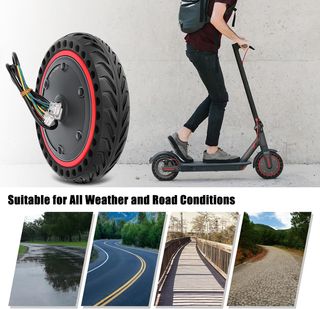 Amitor Scooter Motor con Ruedas Macizas 8,5 Pulgad