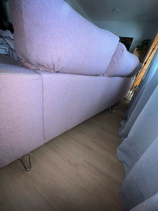 Sofá 3 plazas rosa, fabricado en España