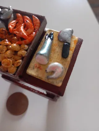 Banco di Betlemme con Pesce e Frutti di Mare