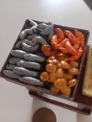 Banco di Betlemme con Pesce e Frutti di Mare