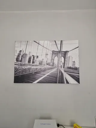 Cuadro Puente Brooklyn Blanco y Negro