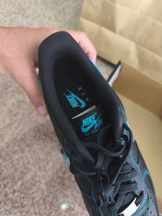 Nike Air Force 1 Talla 44 Negro/Turquesa