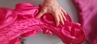 Top fiesta rosa con adorno pelo/cinturón