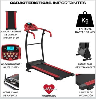 Cinta de correr y andar plegable