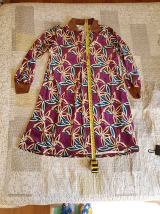 Vestido de invierno estampado. Es una tela gordita