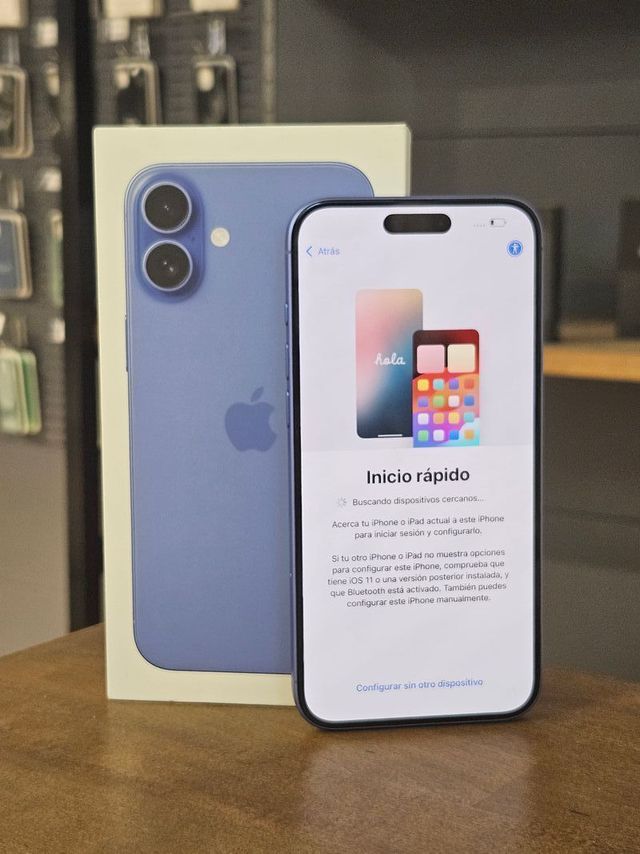 IPHONE 16 PLUS 128GB AZUL BATERIA 100% - 0 CICLOS