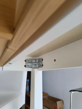 Mesa alta Ikea Nordviken madera blanca