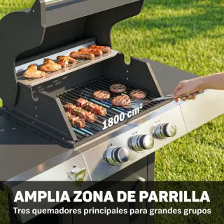 Barbacoa Gas 3 Quemadores 8,1 kW