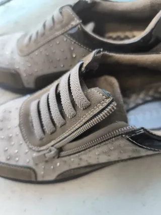 Zapatos plataforma Maripaz beige/marrón T.38