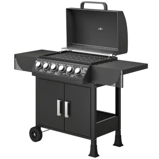 Barbacoa Gas 6 Quemadores 15 kW Termómetro