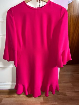 Vestido fiesta rosa fucsia prácticamente nuevo